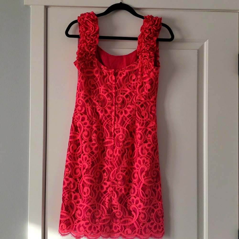 Lilly Pulitzer lace dresses fuchsia dress